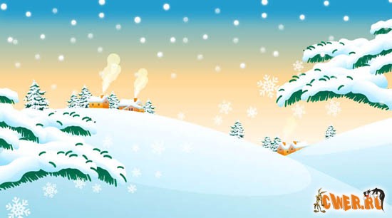 Зимние векторные фоны