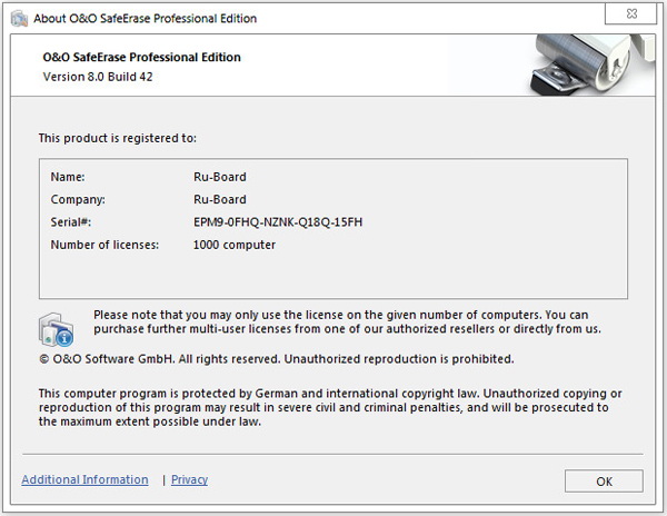 O&O SafeErase Professional