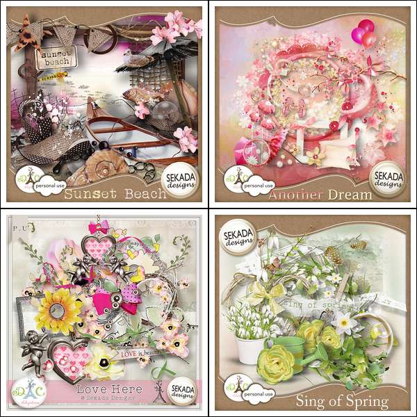 4 wonderful scrap kits (Cwer.ws)