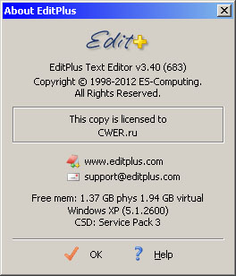 About EditPlus