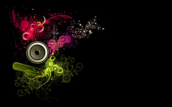 Colorful Vector Art Music Wallpapers