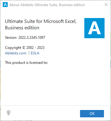 Ablebits Ultimate Suite for Excel Business Edition 2022.3.3345.1097