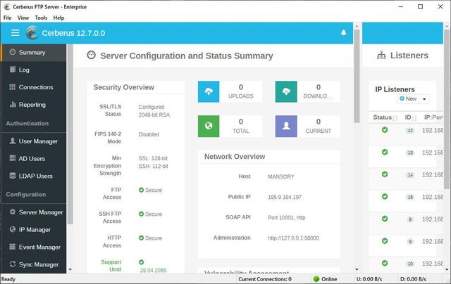 Cerberus FTP Server Enterprise 12