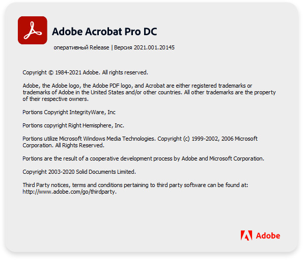 Adobe Acrobat Pro DC 2021.001.20145