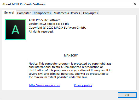 MAGIX ACID Pro 10.0.5.35