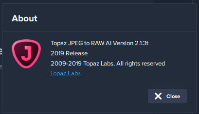 Topaz JPEG to RAW AI 2.1.3t