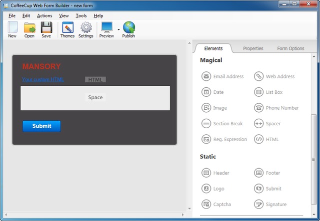 CoffeeCup Web Form Builder 2.9 Build 5525