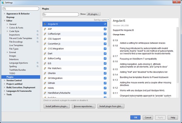 JetBrains WebStorm 10.0.4 Build 141.1550