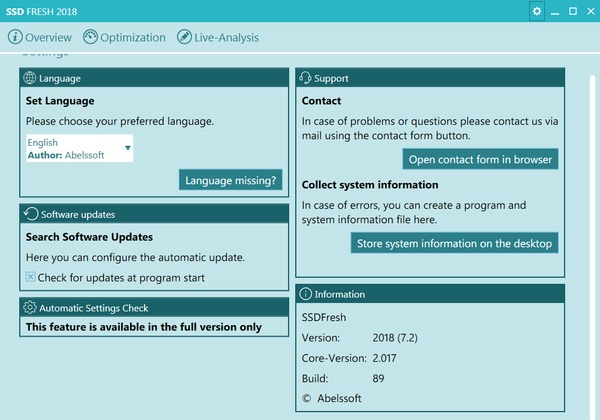 Abelssoft SSD Fresh 2018.7.2 Build 89 + Portable