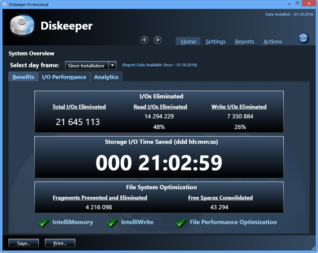 Diskeeper Professional 2016