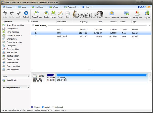 EASEUS Partition Master 9